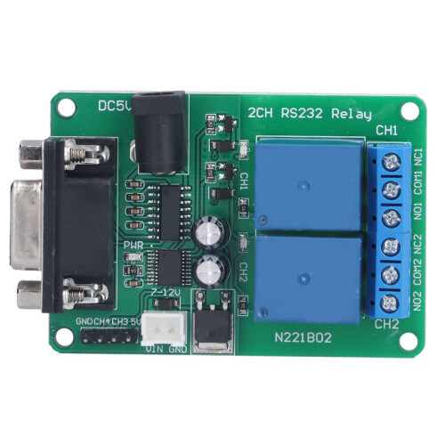 Modulo relè ABS RS232 9600kbps DC5-12V LED 1