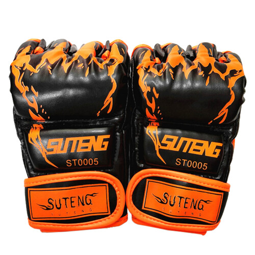 Guanti da boxe a metà dito 200g 23x14x4cm Bianco-Rosso 1