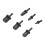 6Pcs Swaging Tool Drill Bit Set Hex Triangular Handle Manual Copper Pipe Flaring Tool HVAC Repairing Set 6