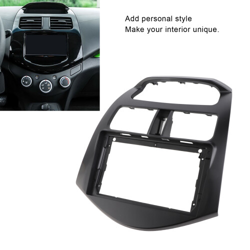 Cadre de navigation noir 2-DIN pour Spark/Beat 2014 2