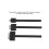 Ensemble de 3 pièces d'outils en cuir perforé noir de 6 mm 6