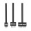 Ensemble de 3 pièces d'outils en cuir perforé noir de 6 mm 2