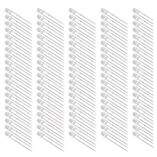 100 pezzi LED Diodo 3V, 3 mm, 8 colori, Bianco caldo