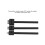 3 pièces d'outils en cuir noir perforé 4 mm kits 7