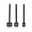 3 pièces d'outils en cuir noir perforé 4 mm kits 1
