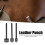 3 pièces d'outils en cuir noir perforé 4 mm kits 8
