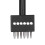 3 pièces d'outils en cuir noir perforé 4 mm kits 6