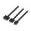 3 pièces d'outils en cuir noir perforé 4 mm kits 16