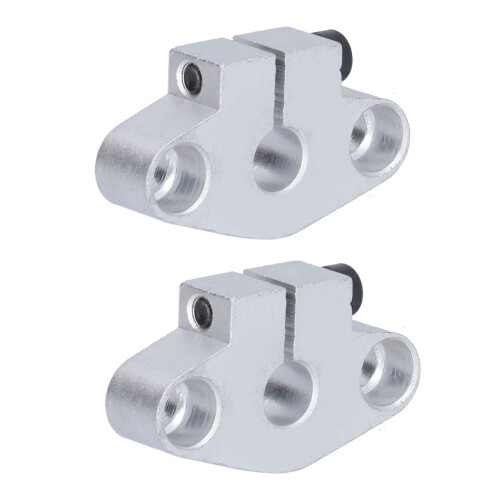 2 pezzi SHF8 supporto cromato per barra guida lineare 2