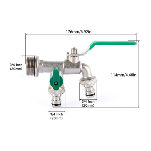DoubleTap 3/4 di pollice e 13/4 di pollice Verde 17,611,44,6 cm 1
