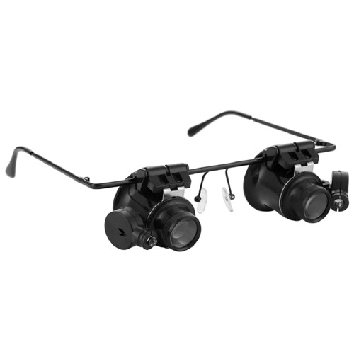 Lente da testa LED 20x ingranditore da 25mm 4x CR1620 ABS 1