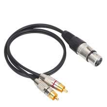 Divisore audio 1 XLR femmina a 2 RCA maschio 2.0m