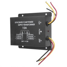 Regolatore buck da 10A 24V-12V guscio in alluminio nero