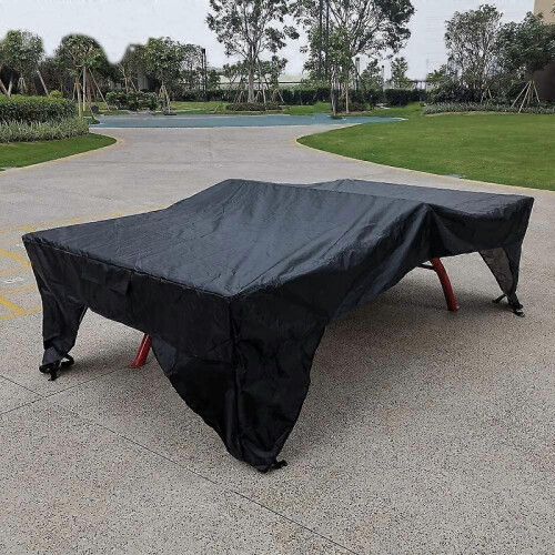 Waterproof Outdoor Ping Pong Table Cover - Dustproof, Lightweight & Drip-Protected. Black 1
