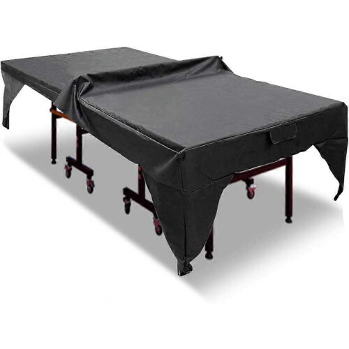 Waterproof Outdoor Ping Pong Table Cover - Dustproof, Lightweight & Drip-Protected. Black