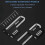Combination Padlock Outdoor, Waterproof Heavy Duty Padlock with Code, Multifunctional Adjustable Long Padlock- 4