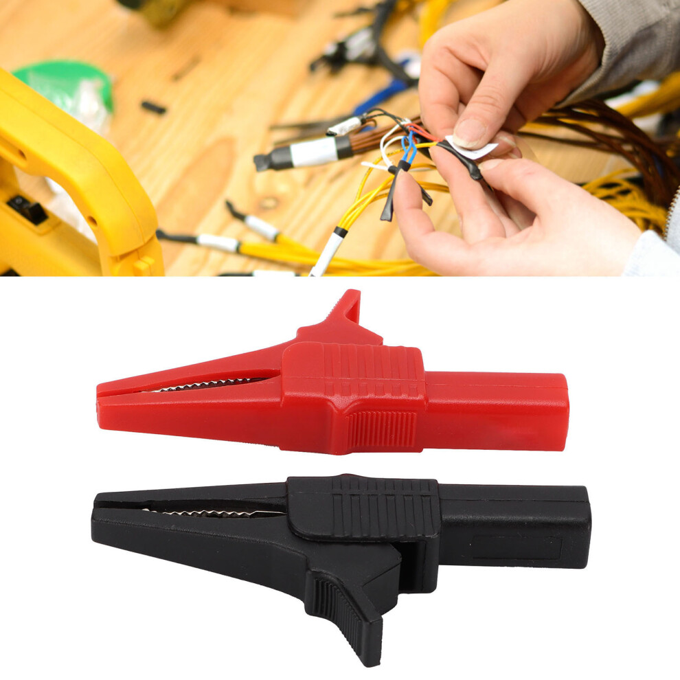 2Pcs U08 4Mm Brass Insulated Crocodilian Clip Electrical Test Clamp 32A/1000V Test Equipment Parts 8391322466950