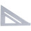 Règle triangulaire en alliage d'aluminium 7 po 45/90 10