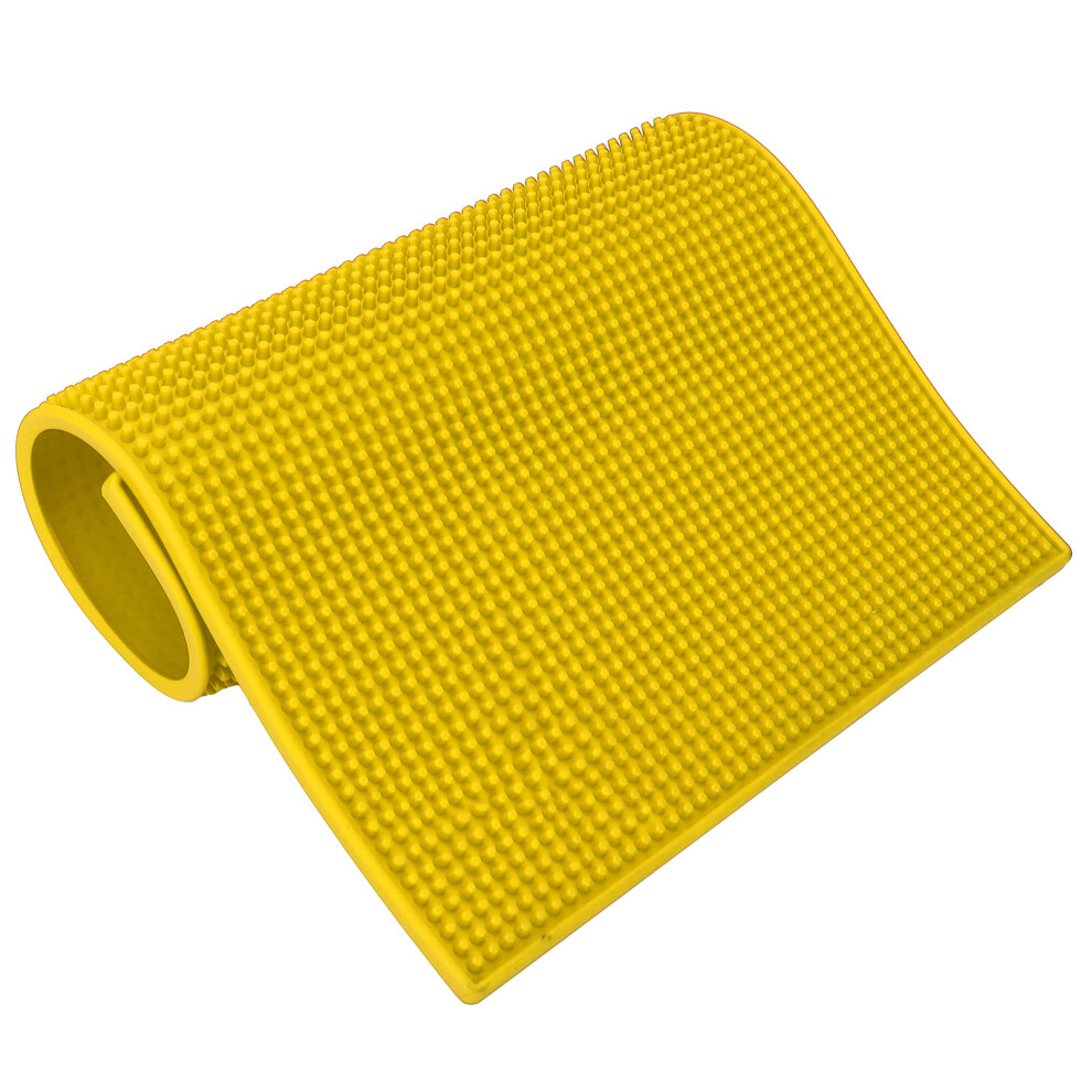 Hairdressing Tools Nonslip Mat Hair Clippers Scissors Combs Storage Pad For Barber Salon( ) Yellow
