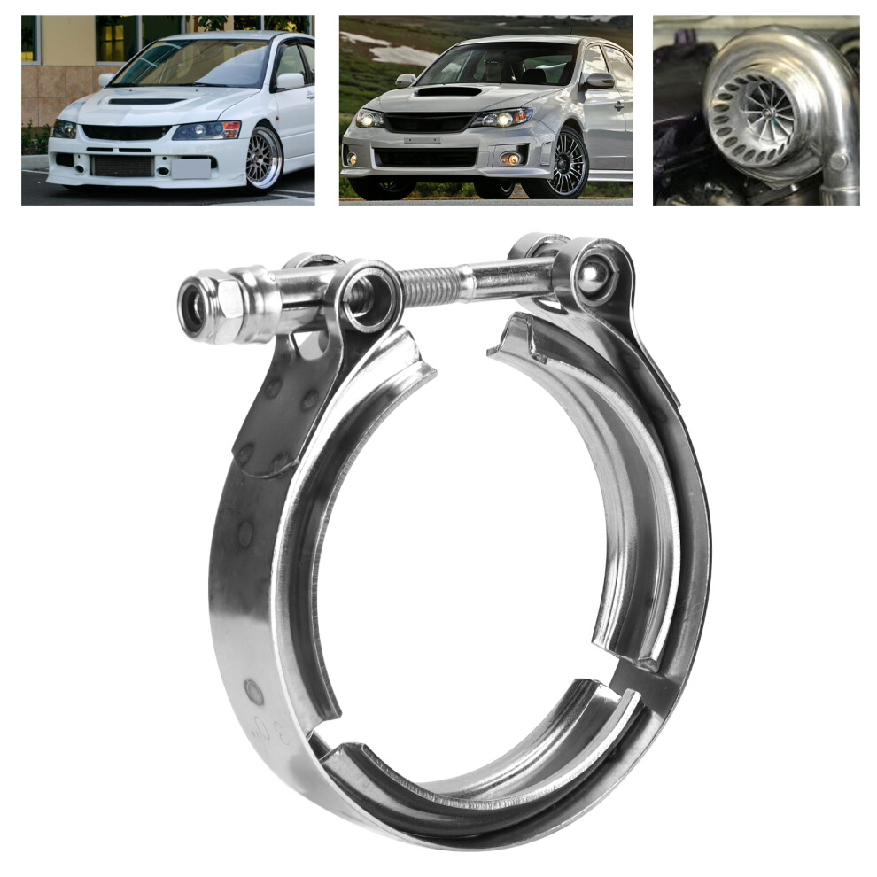 3In Vband Clamp Turbocharger Exhaust Downpipe Stainless Steel Universal Car Accessories 8701322469972