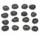 16 pièces galets gravés noir mat divination runique 2