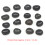16 pièces galets gravés noir mat divination runique 6