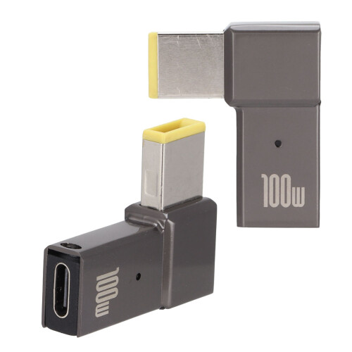 Adaptateur PD Type-C 100 W, compact en alliage de zinc, argent 2
