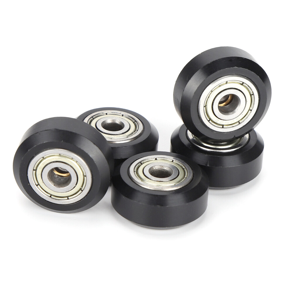 5Pcs Pom Pulleys 625Zz Bearing Passive Round Wheels Rollers Compatible For 3D Printerblack 6901322471674