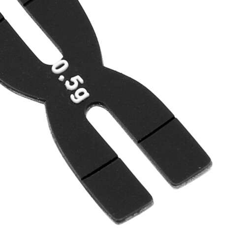 POWERTI 5 pezzi 0,5 g Strisce di peso in silicone Nero 2