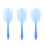3 pezzi aste per freccette 2BA trasparenti blu 80 mm 2