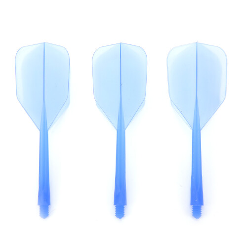 3 pezzi aste per freccette 2BA trasparenti blu 80 mm 1
