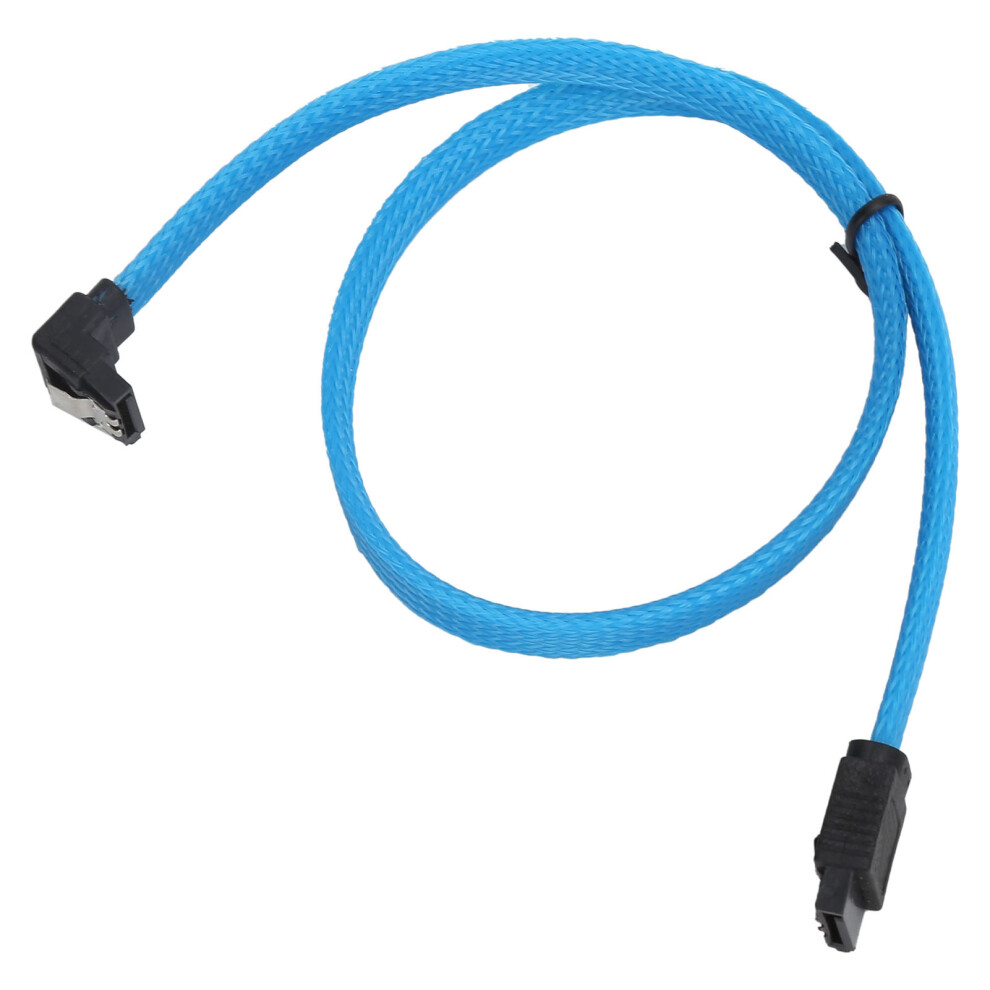 Sata Cable Sata3.0 Ssd 8 Pin Data Transfer 6Gbps 7P With Clips Color Net Wire Accessoriesblue(Elbow Head) 8171322472249