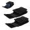 2 pezzi portabatterie 9V per basso in nylon nero 16