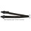 Tracolla per chitarra in cotone regolabile larga 5 cm plettro nero 3