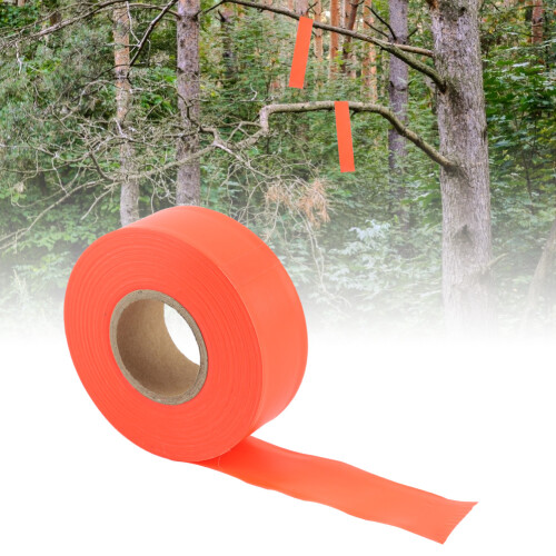 High Visibility Camping Marking Ribbon Roll Caution Tape(Orange)