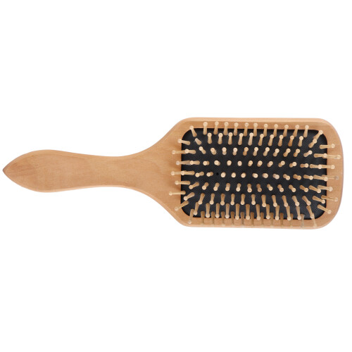 Spazzola districante in legno a paddle per capelli ricci 2