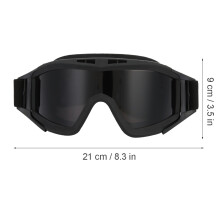 Lunettes de protection 229 g 21 9 cm Ă 2 lentilles Noir/Kaki/Vert militaire