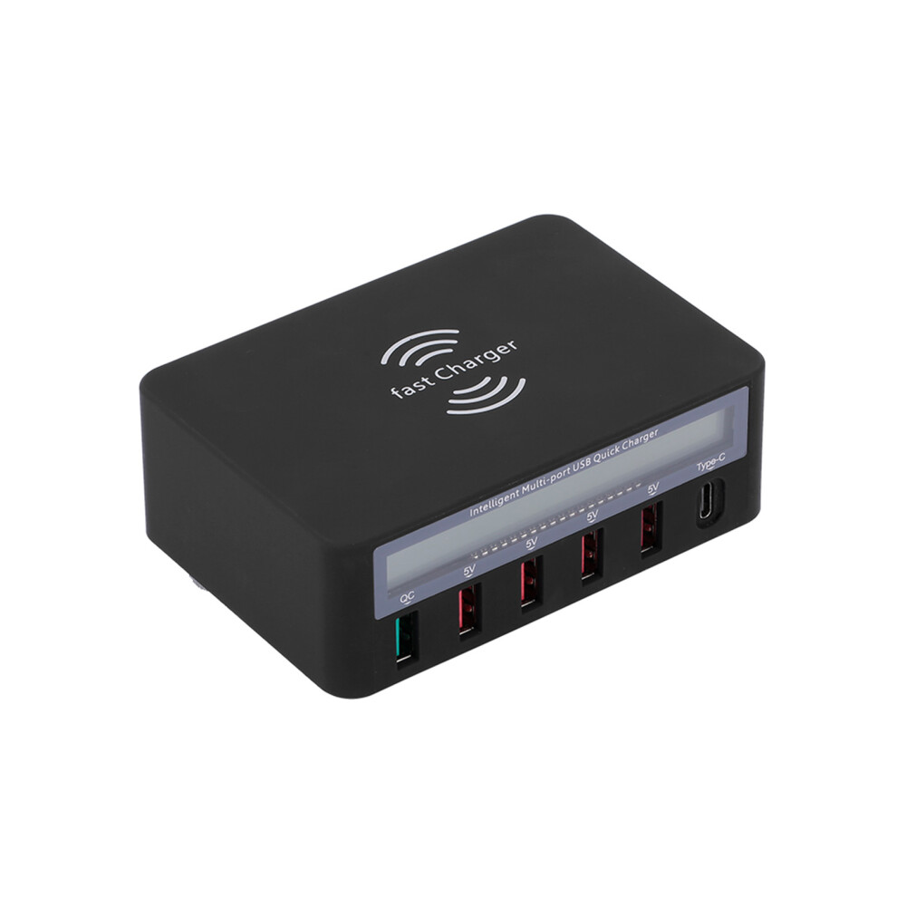 Smart Charging Station With 6 Ports Lcd Usb Charging Dock Wireless Charger Of Universal Compatibility Charging Station For Family 8041322478612