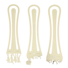 Ensemble de 3 marque-pages en fer, tailles 11,8x2,9/12,3x2,9 cm