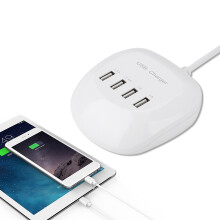 4 Port USB Desktop Multi Fast Wall Charger Station Power Adapter