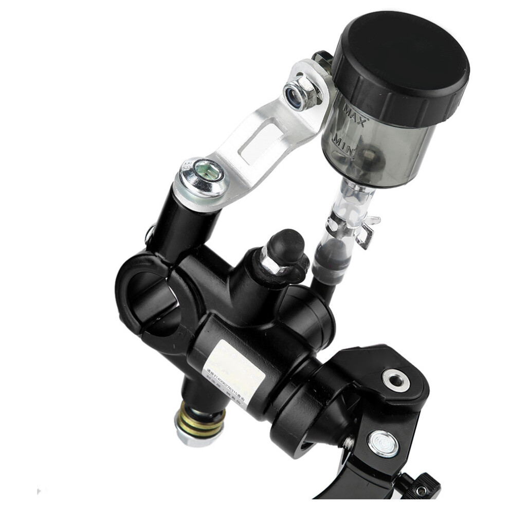 Right Motorcycle Hydraulic Clutch Lever Master Cylinder Straight Push Brake Pump (Black) Black 4941322479036