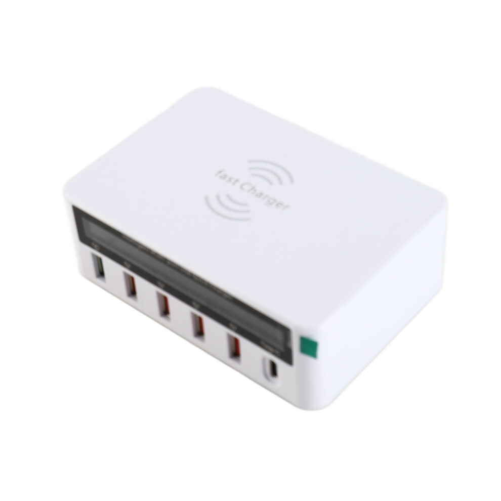 Smart Charging Station With 6 Ports Lcd Usb Charging Dock Wireless Charger Of Universal Compatibility Charging Station For Family 8081322479196