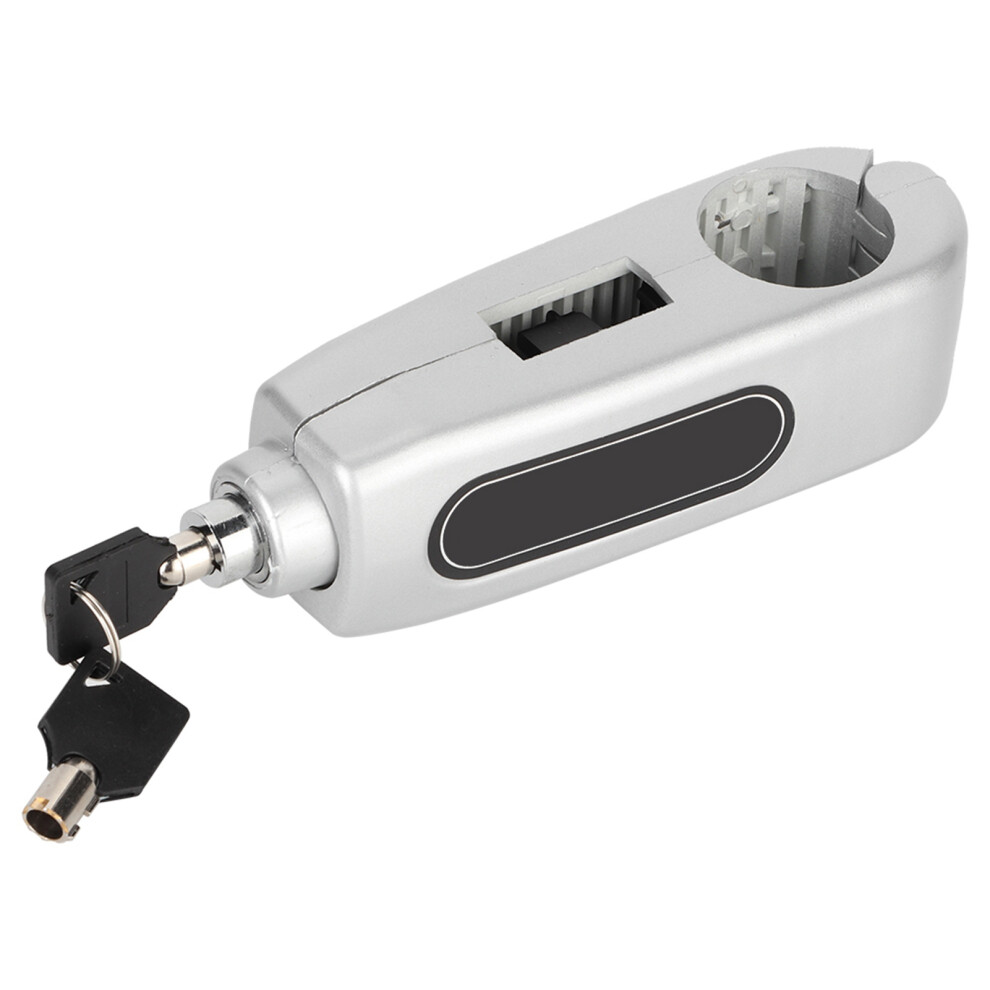 Universal Motorcycle Handlebar Brake Lever Lock Throttle Grip Anti Theft Security Lock(Silver) Silver 8751322478986