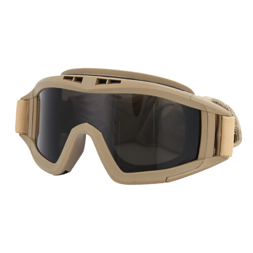 Occhiali da paintball AntiFog AntiDust khaki 21*9cm