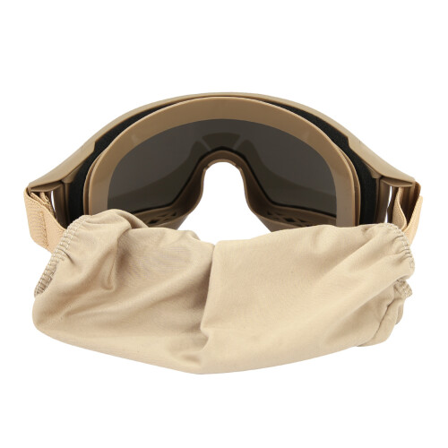 Occhiali da paintball AntiFog AntiDust khaki 21*9cm 2