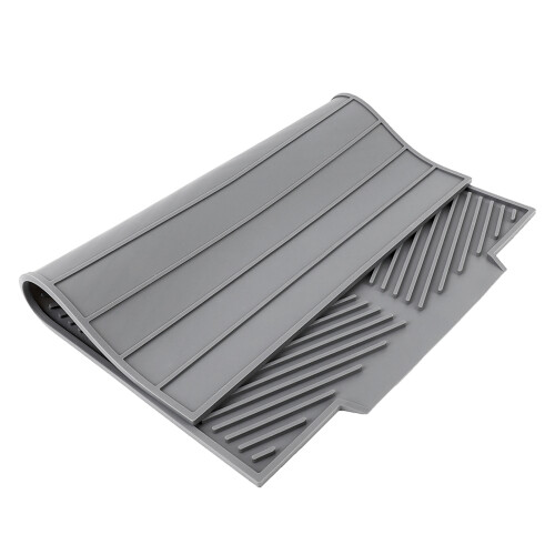 Tampon de drainage en silicone extra-large 44x33x0,6 cm gris 2