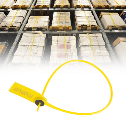 Sigillo di sicurezza giallo PP+acciaio, 40 cm, 100 pezzi 2