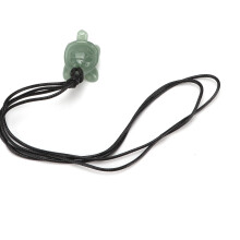 Pendente di cristallo con cordino verde tortora 2.9x2x1.4 cm