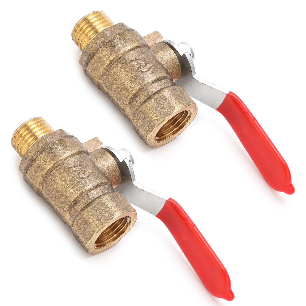 2Pcs Ball Valve 1/4 2 Points Multilayer Silicone Corrosion Resistance Durable Air Compressor Accessories 7891322483366