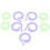 Ensemble de 100 crochets violets 2,0-6,5 mm (15 cm) 6